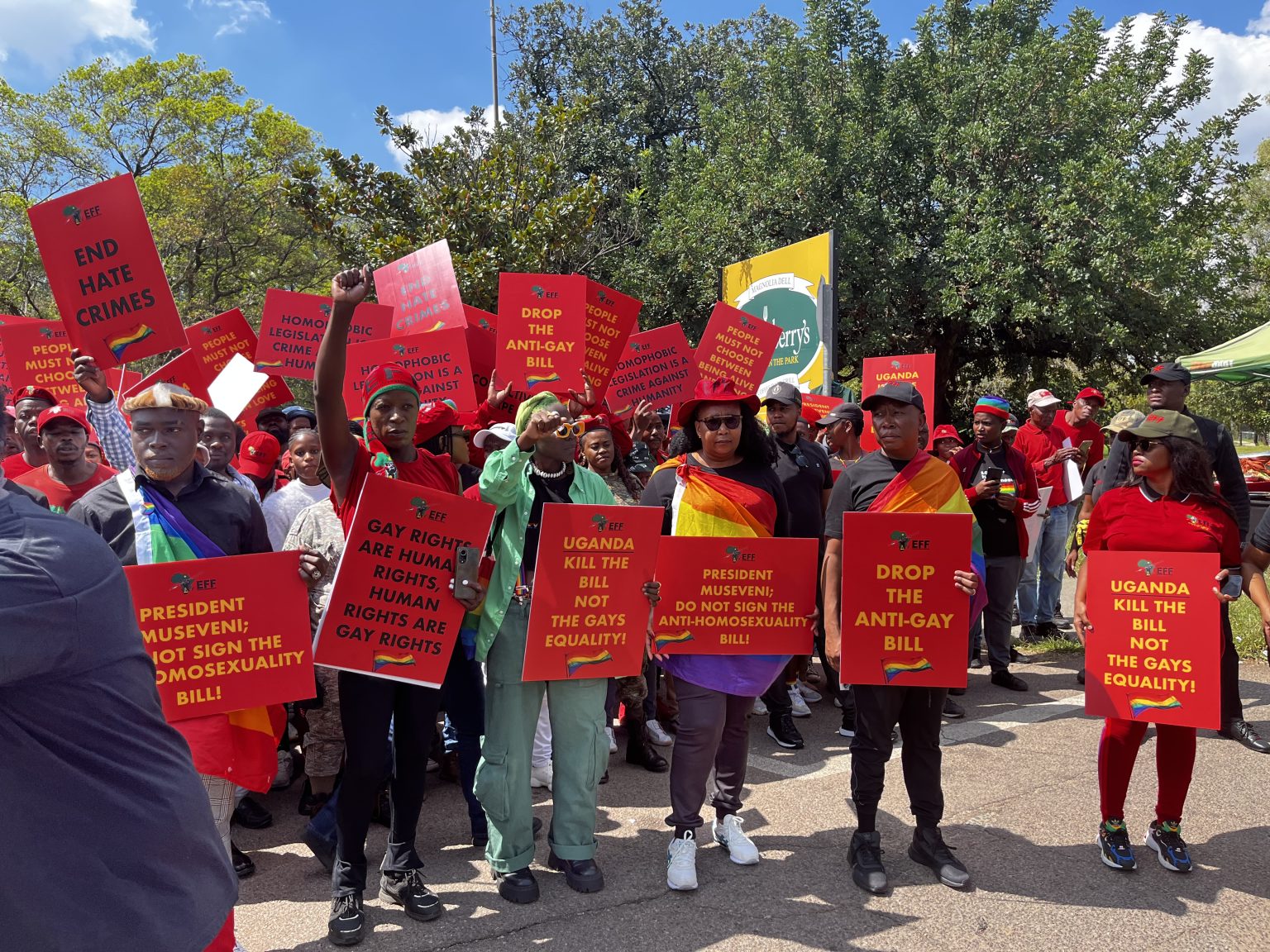 EFF protest against Uganda’s LGBTQIA+ discriminatory bill