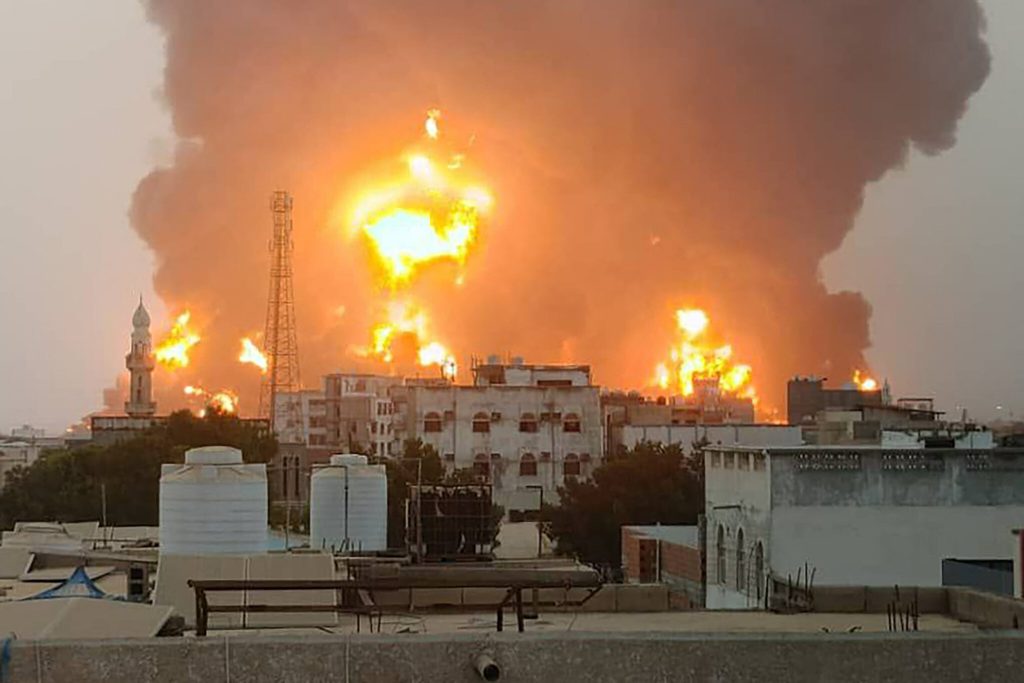 Israeli strikes launched against Houthi-held Yemeni city – day after Tel Aviv attack