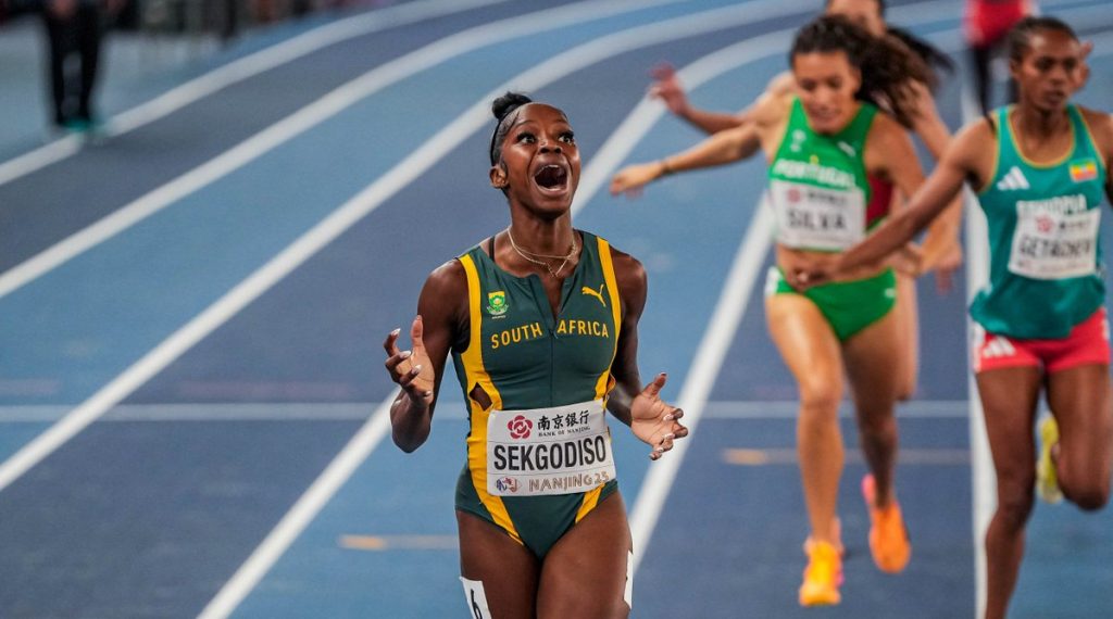 Prudence Sekgodiso makes history with gold medal at world indoor championships