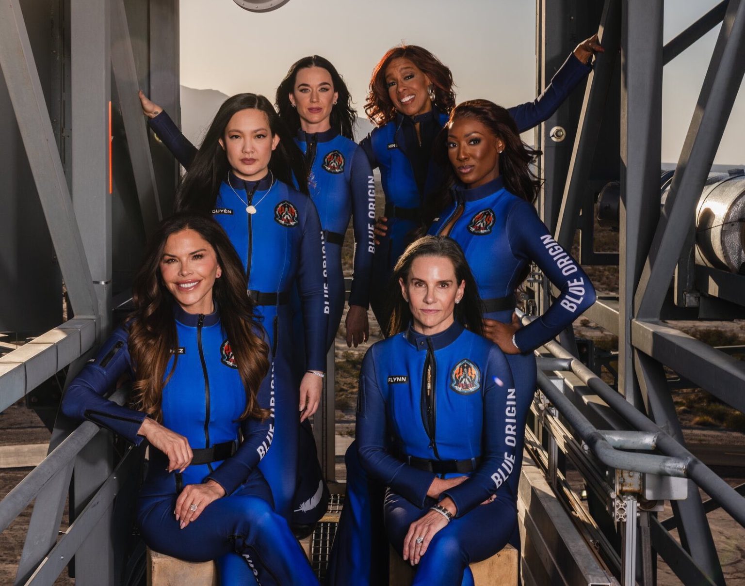 Katy Perry lifts off to space on all-female crew mission with Blue Origin