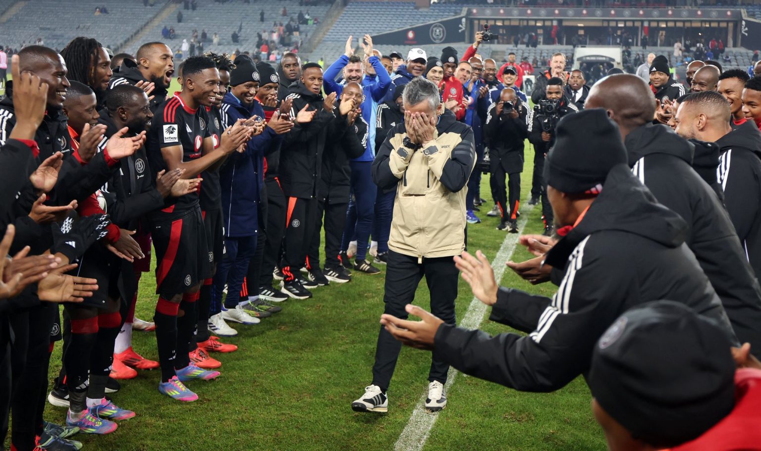 Riveiro bids emotional farewell to Orlando Pirates after stunning victory