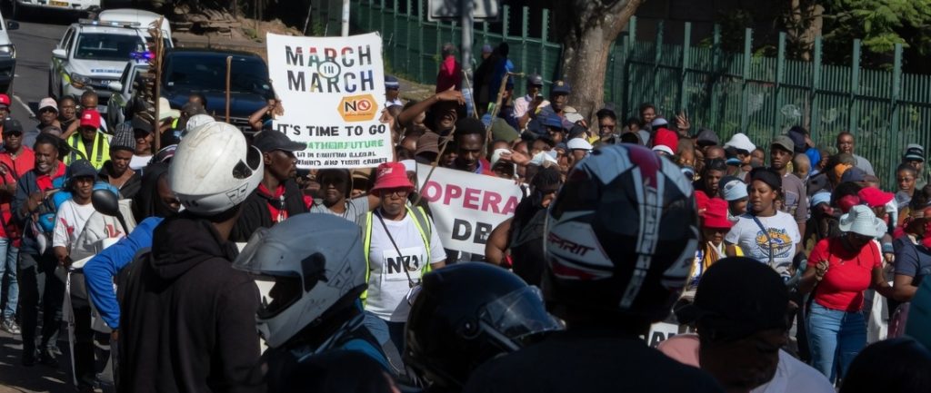 March and March Protestors Uncover Suspected Narcotics at Parklane Flats During Anti-Illegal Immigration March