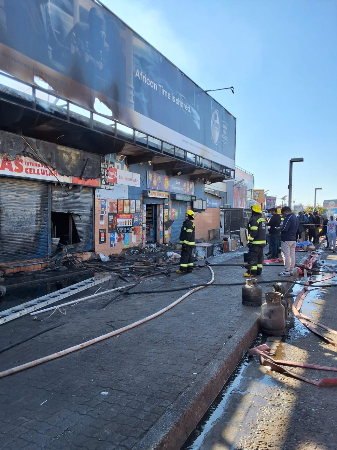 Several Shops Destroyed in Fire at Bara Taxi Rank in Soweto