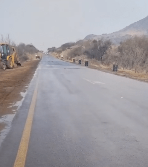 President Road in Mogwase reopened to traffic following the sinkhole repair