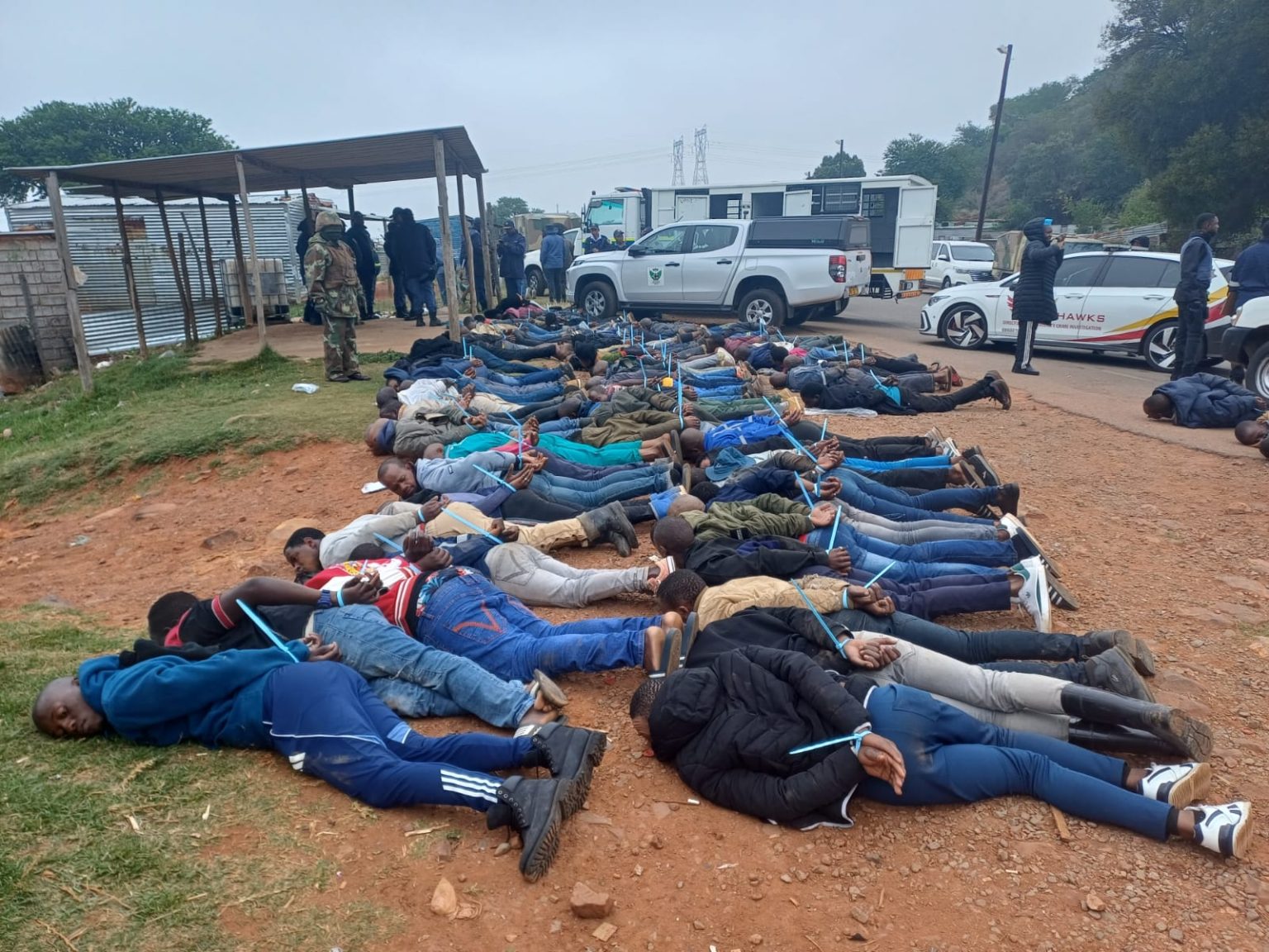 Over 120 suspected illegal miners arrested in Fochville