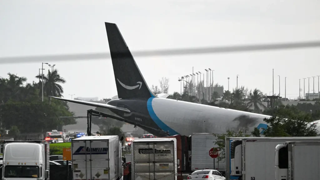 Amazon cargo plane crash at Miami airport leaves at least five dead